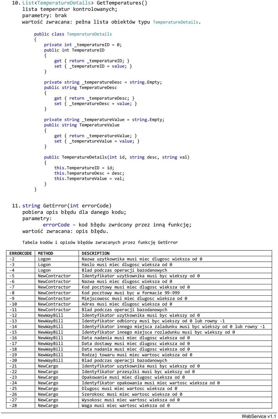 empty; public string TemperatureDesc get return _temperaturedesc; set _temperaturedesc = value; private string _temperaturevalue = string.