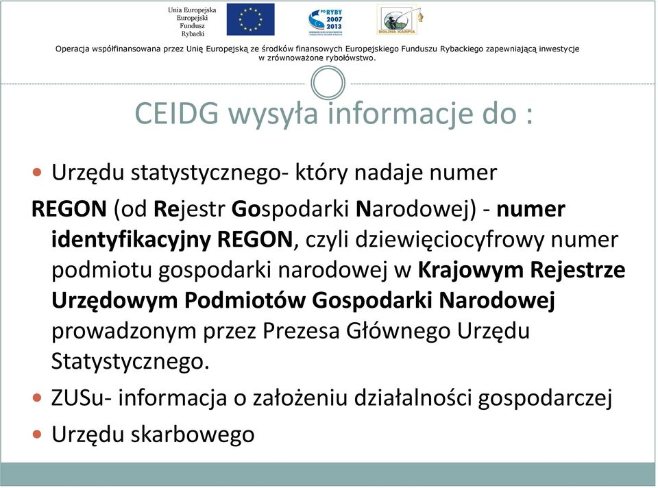 gospodarki narodowej w Krajowym Rejestrze Urzędowym Podmiotów Gospodarki Narodowej prowadzonym