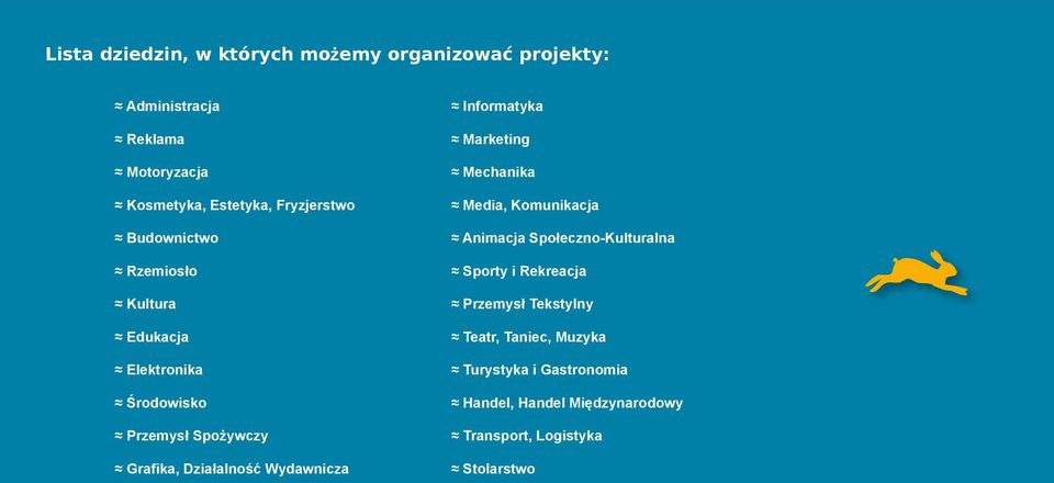 Wydawnicza Informatyka Marketing Mechanika Media, Komunikacja Animacja Społeczno-Kulturalna Sporty i Rekreacja