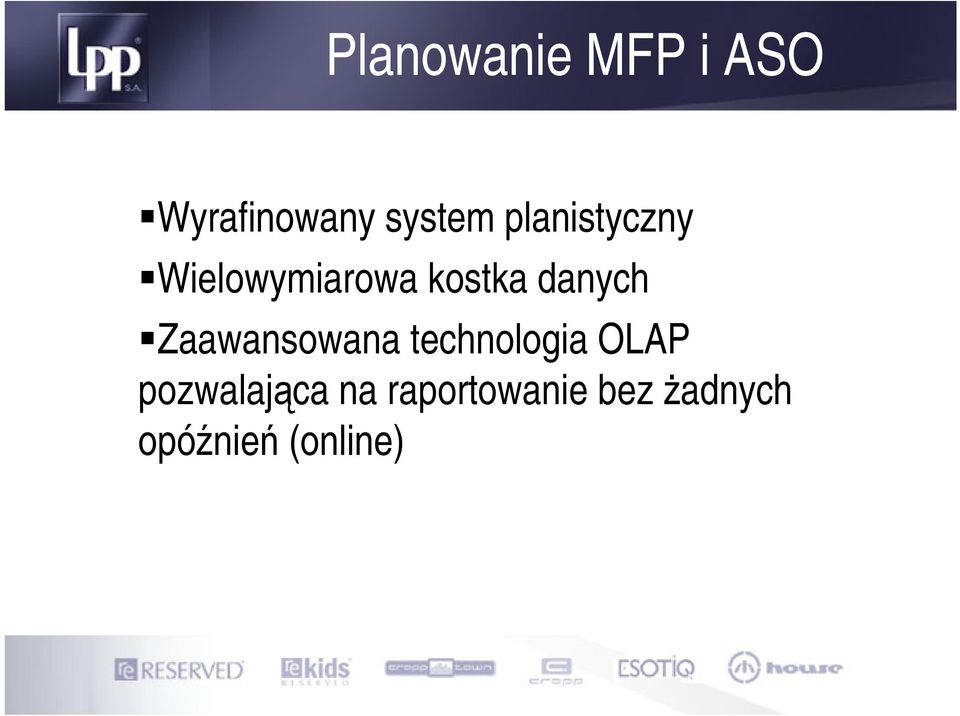 Wielowymiarowa kostka danych Zaawansowana