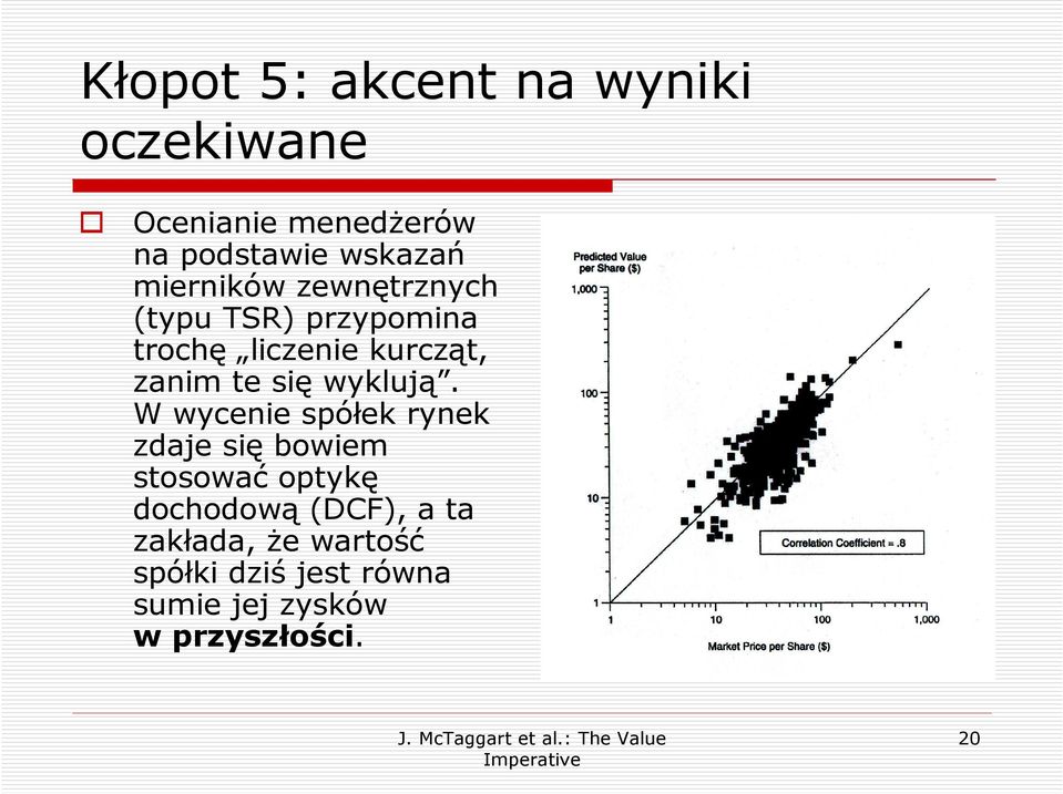 W wycenie spółek rynek zdaje się bowiem stosować optykę dochodową (DCF), a ta zakłada, Ŝe