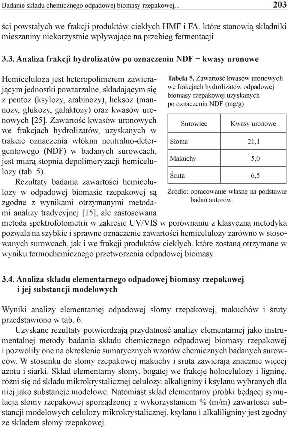 ści powstałych we frakcji produktów ciekłych HMF i FA, które stanowią składniki mieszaniny niekorzystnie wpływające na przebieg fermentacji. 3.