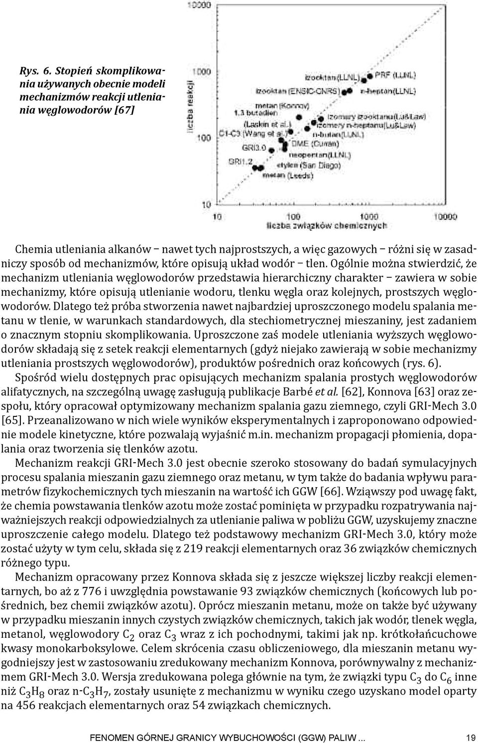 mechanizmów, które opisują układ wodór tlen.