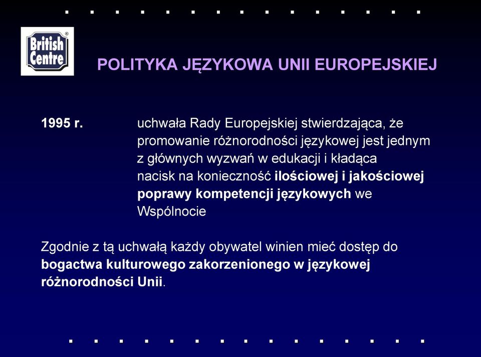 głównych wyzwań w edukacji i kładąca nacisk na konieczność ilościowej i jakościowej poprawy