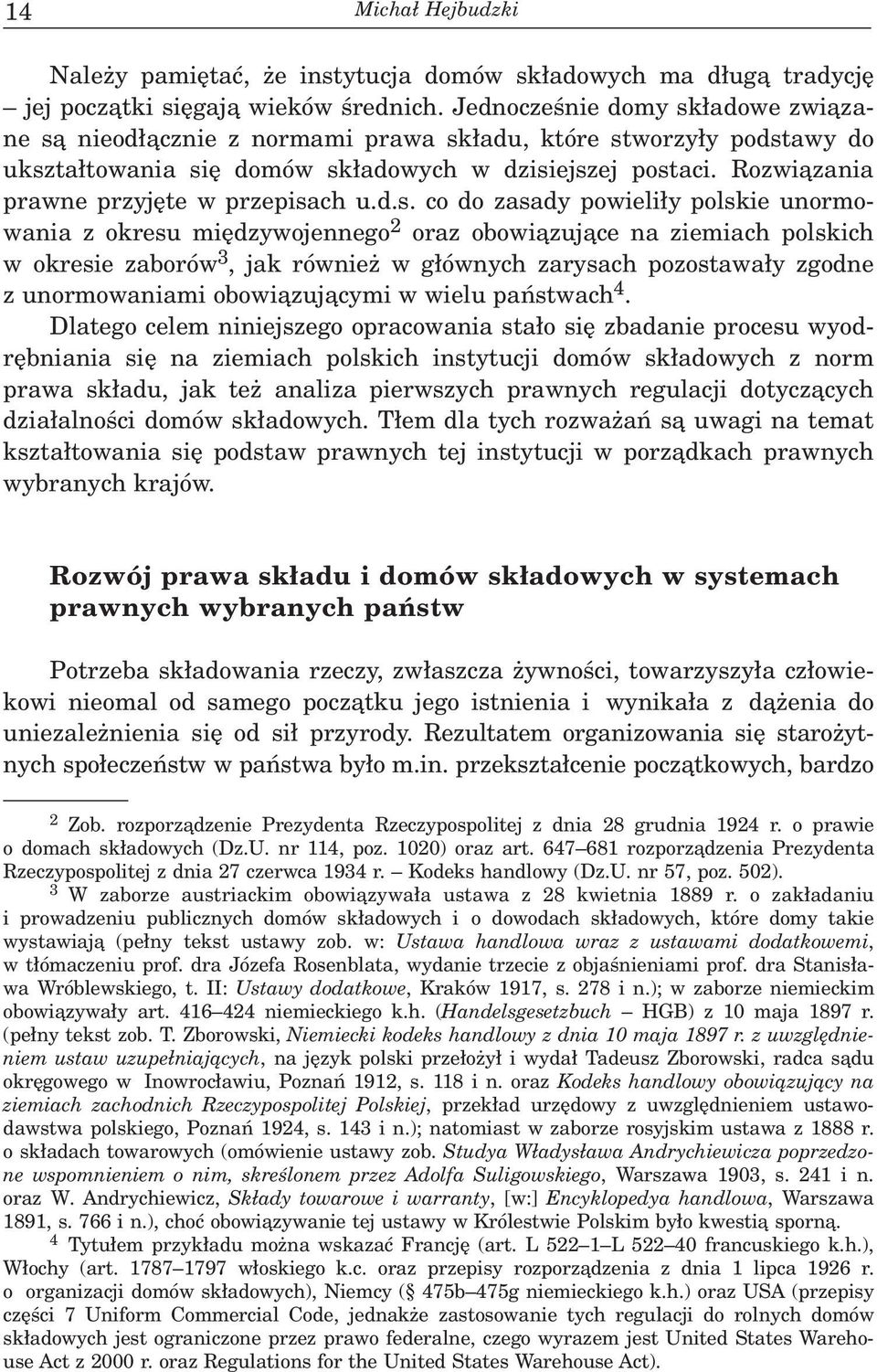 Rozwi¹zania prawne przyjête w przepisa