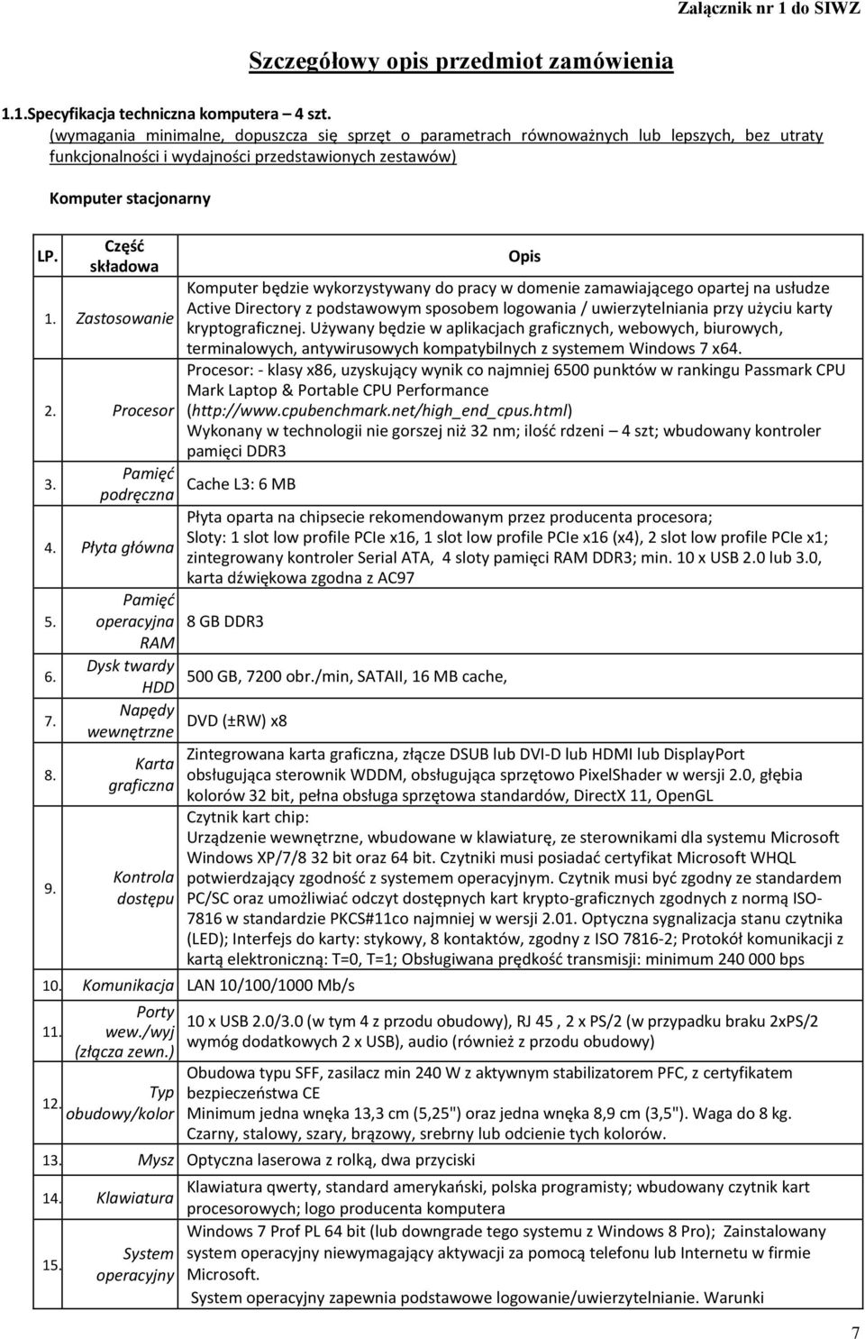 Zastosowanie 2. Procesor 3. Pamięć podręczna 4. Płyta główna 5. 6. 7. 8. 9.