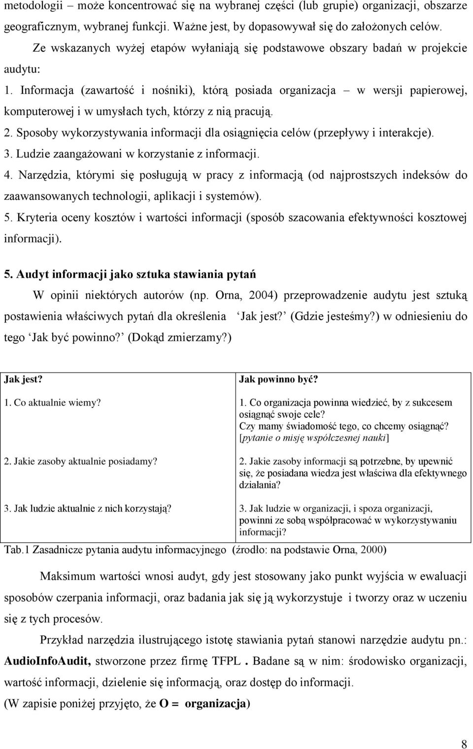 Informacja (zawartość i nośniki), którą posiada organizacja w wersji papierowej, komputerowej i w umysłach tych, którzy z nią pracują. 2.