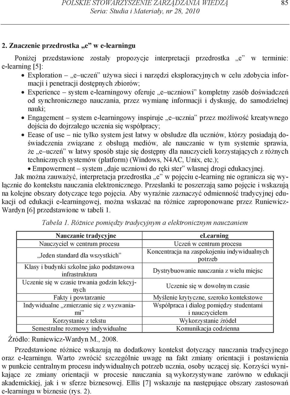 zdobycia informacji i penetracji dost pnych zbiorów; Experience system e-learningowy oferuje e uczniowi kompletny zasób do wiadcze od synchronicznego nauczania, przez wymian informacji i dyskusj, do