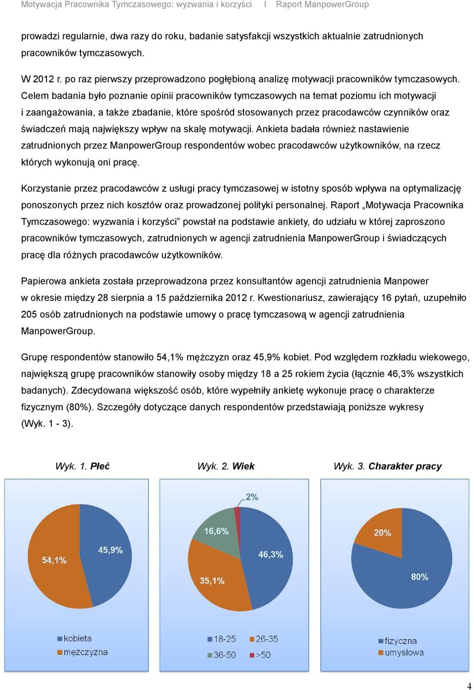 Celem badania było poznanie opinii pracowników tymczasowych na temat poziomu ich motywacji i zaangażowania, a także zbadanie, które spośród stosowanych przez pracodawców czynników oraz świadczeń mają