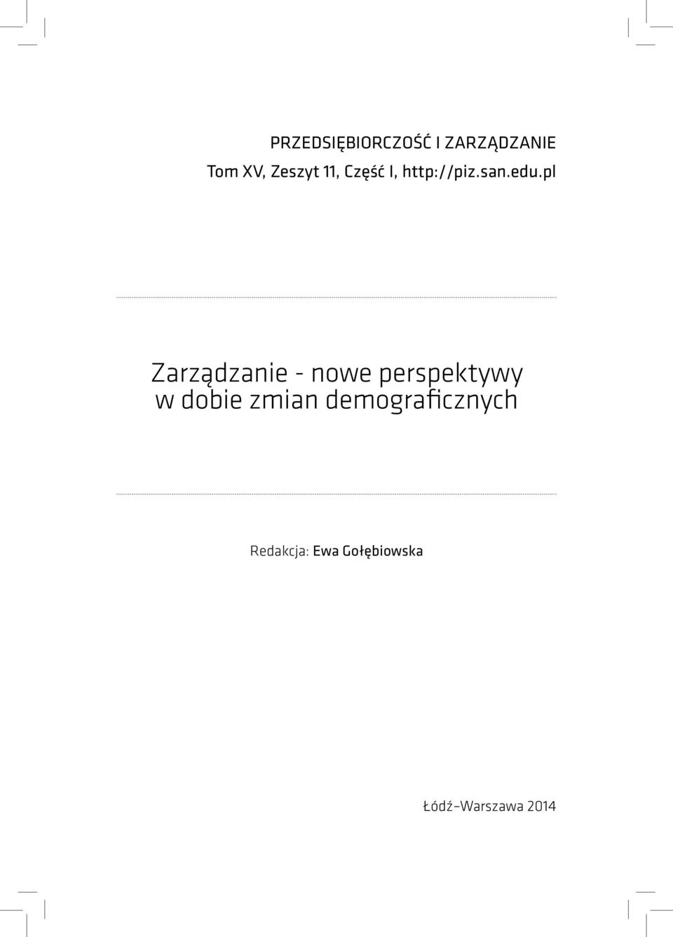 pl Zarządzanie - nowe perspektywy w dobie