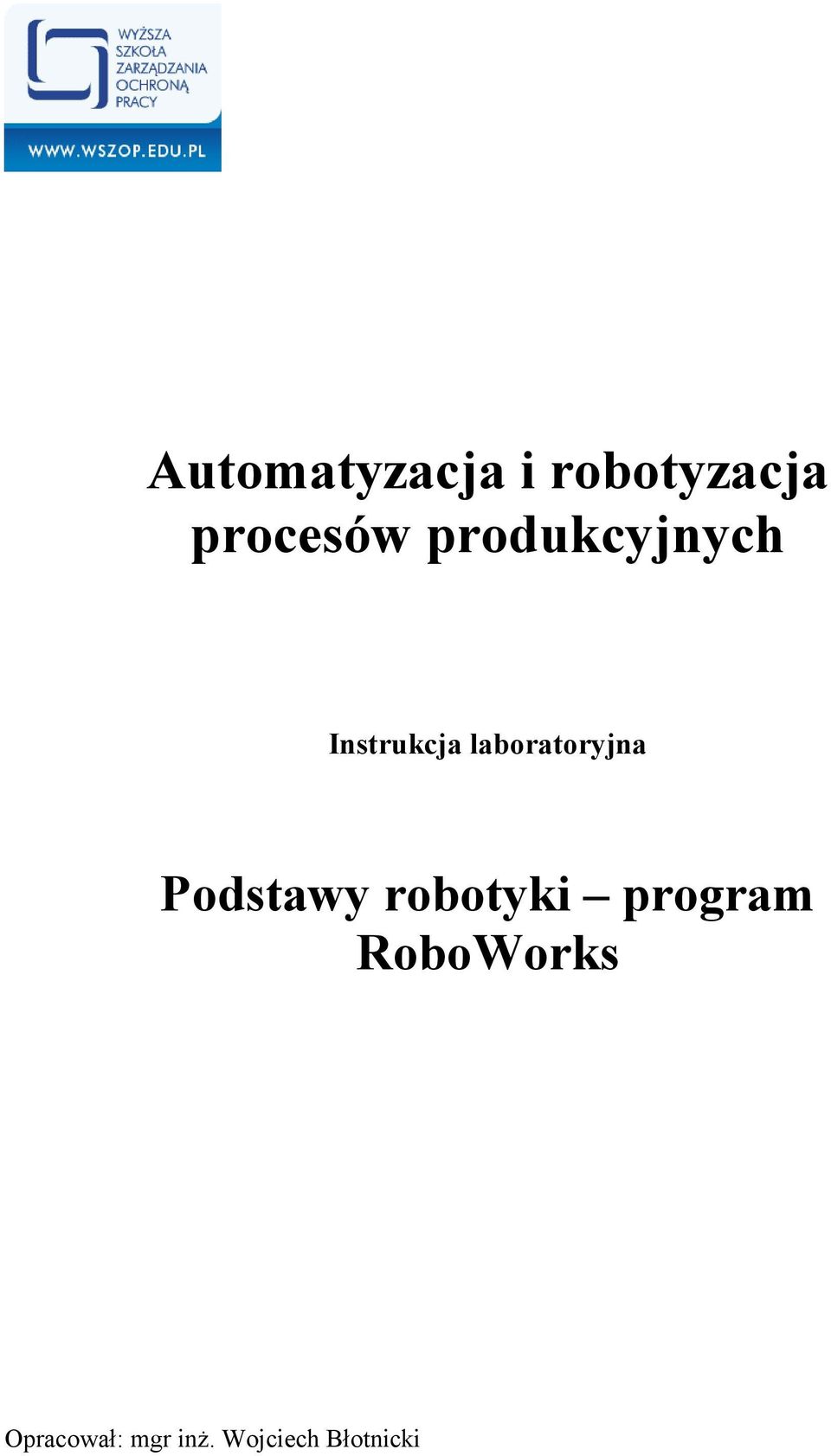 laboratoryjna Podstawy robotyki