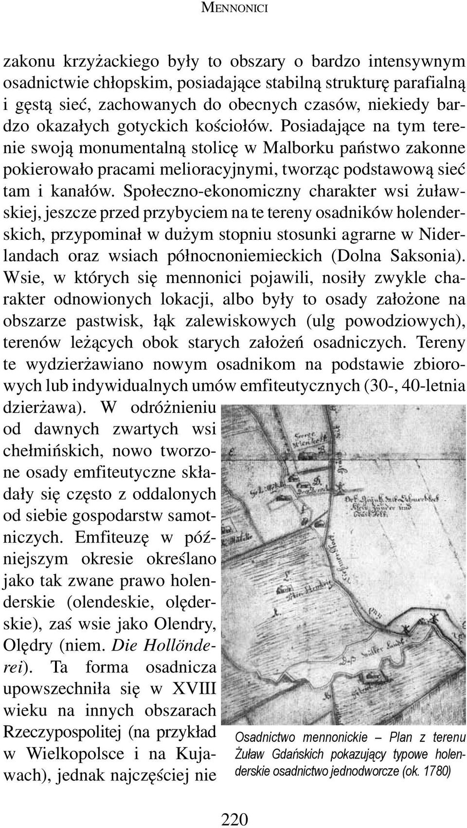 Społeczno-ekonomiczny charakter wsi żuławskiej, jeszcze przed przybyciem na te tereny osadników holenderskich, przypominał w dużym stopniu stosunki agrarne w Niderlandach oraz wsiach