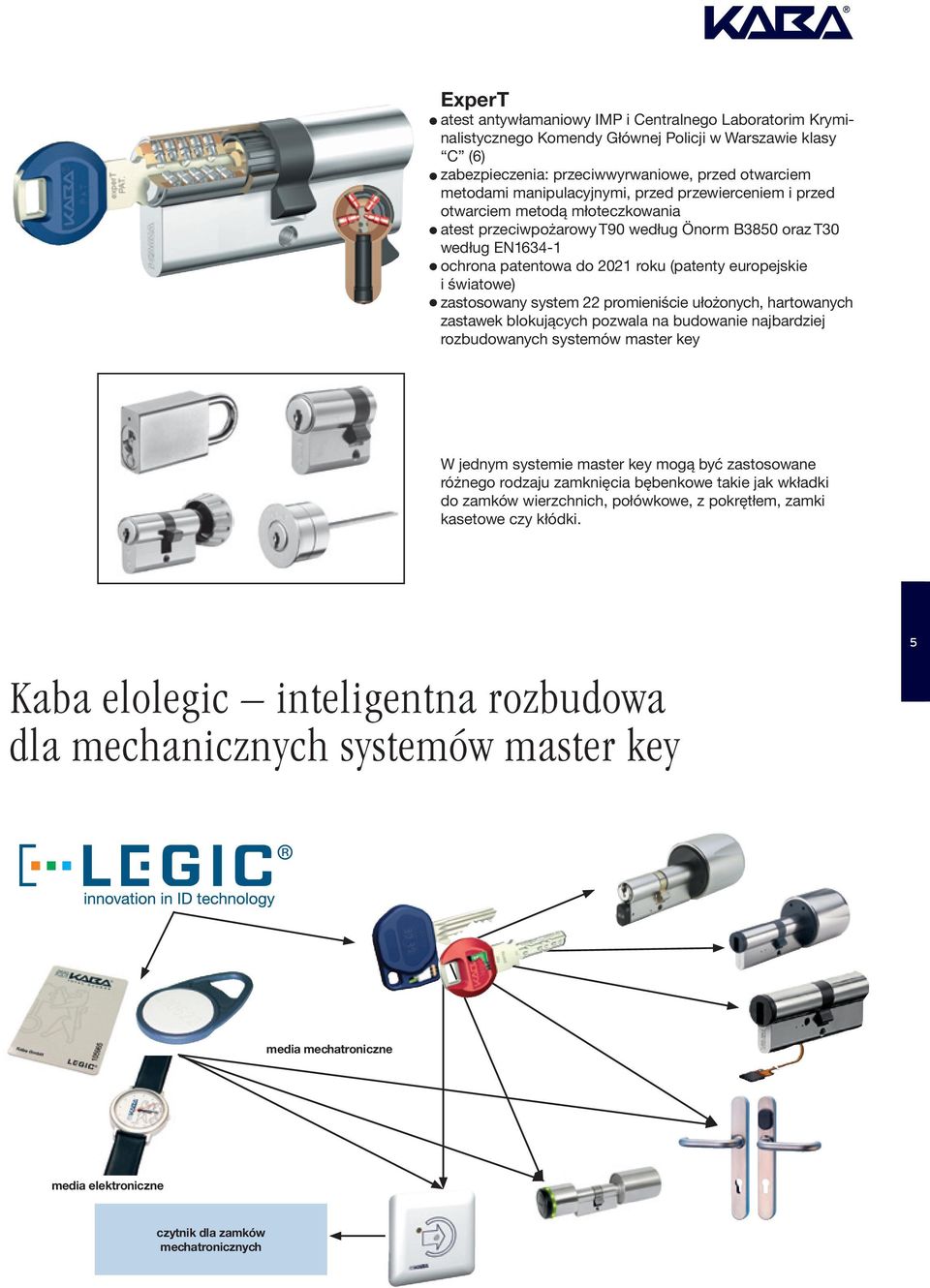 key W jednym systemie master key mogą być zastosowane różnego rodzaju zamknięcia bębenkowe takie jak wkładki do zamków wierzchnich, połówkowe, z pokrętłem, zamki