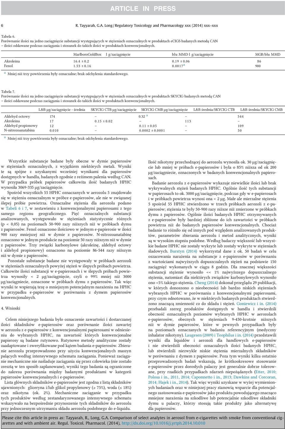 produktach konwencjonalnych. Akroleina Fenol MarlboroGoldBox 6.4 ± 0..53 ± 0.6 l g/ zaciągnięcie blu MMD l g/ zaciągnięcie MGB/blu MMD 0.9 ± 0.06 86 0.