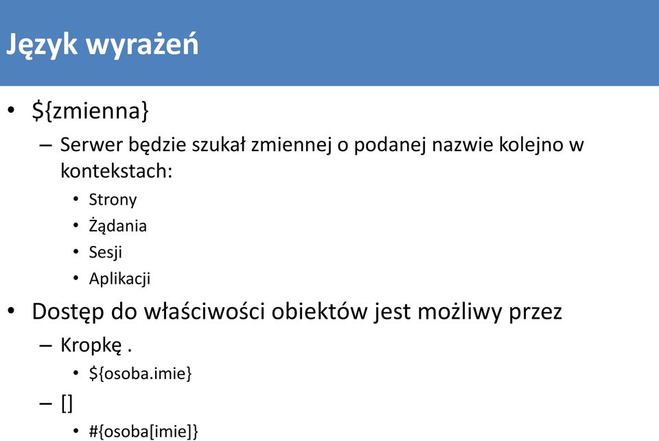 Strony Żądania Sesji Aplikacji Dostęp do właściwości