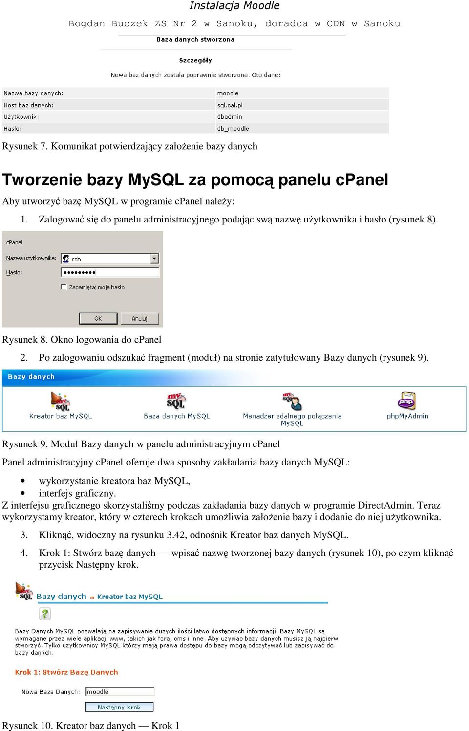 Po zalogowaniu odszukać fragment (moduł) na stronie zatytułowany Bazy danych (rysunek 9). Rysunek 9.