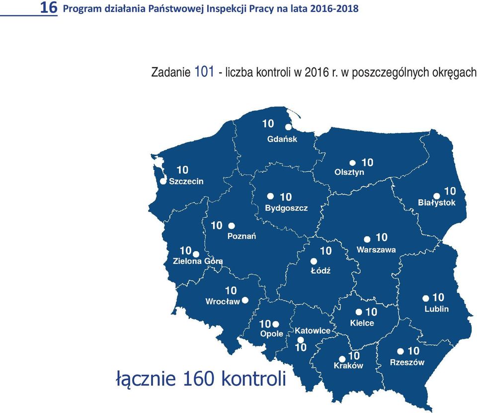 Zadanie 101 - liczba kontroli w 2016