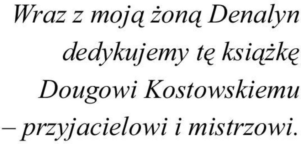 książkę Dougowi