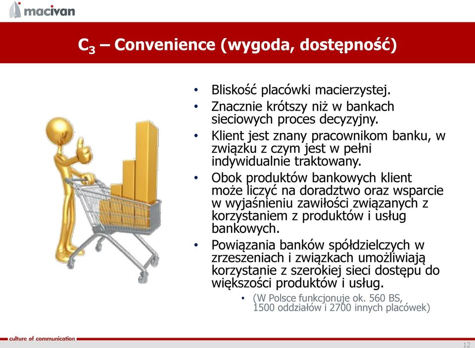 Obok produktów bankowych klient może liczyć na doradztwo oraz wsparcie w wyjaśnieniu zawiłości związanych z korzystaniem z produktów i usług