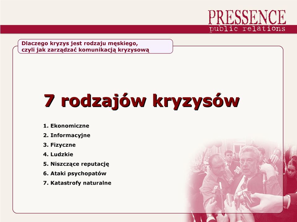 Fizyczne 4. Ludzkie 5.