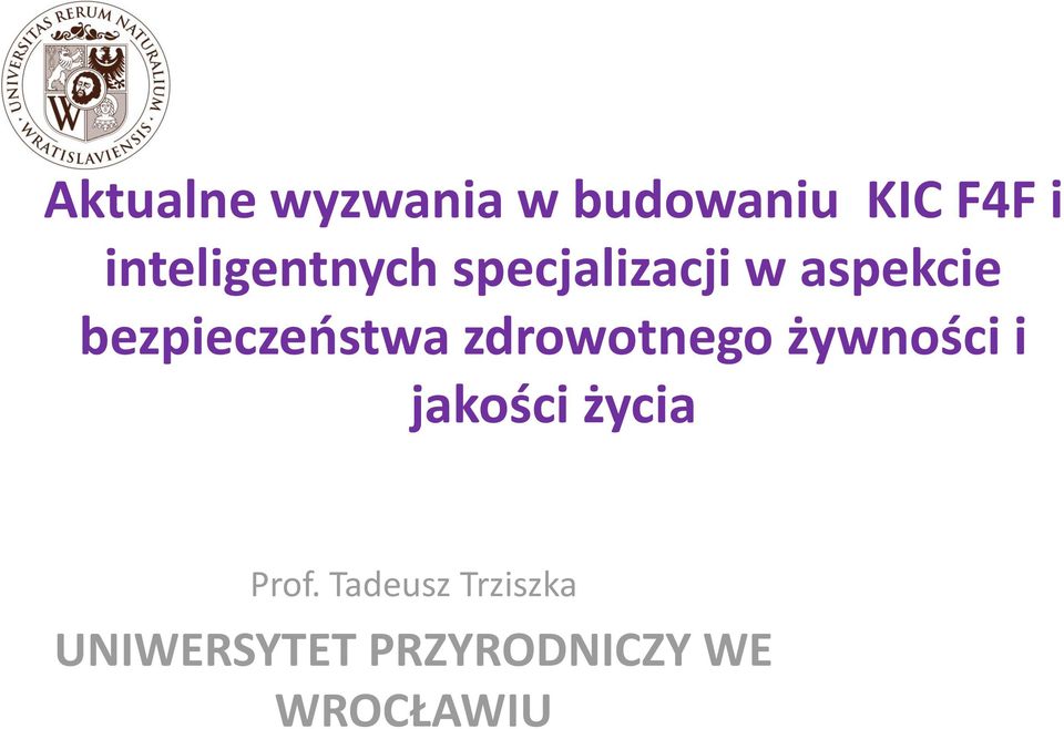 bezpieczeństwa zdrowotnego żywności i jakości