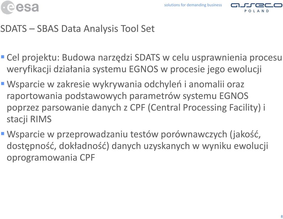 podstawowych parametrów systemu EGNOS poprzez parsowanie danych z CPF (Central Processing Facility) i stacji RIMS
