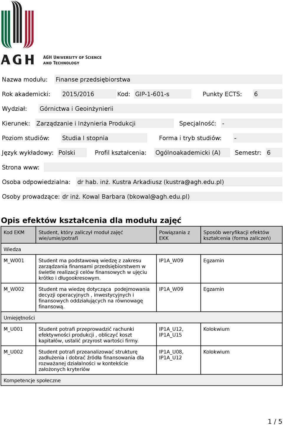 Kustra Arkadiusz (kustra@agh.edu.