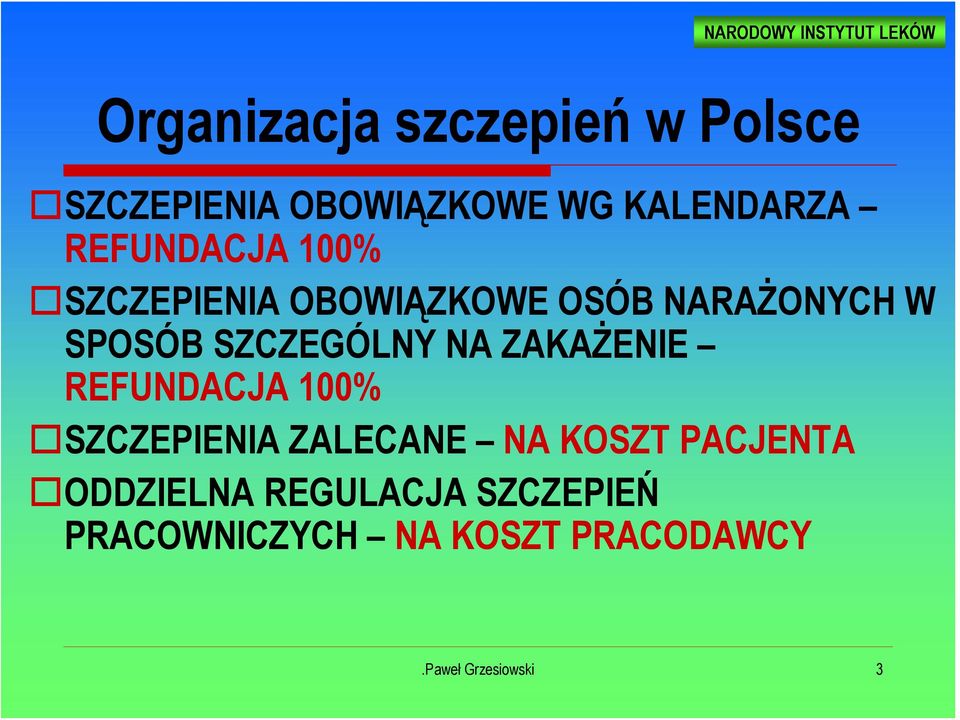 SZCZEGÓLNY NA ZAKAŻENIE REFUNDACJA 100% SZCZEPIENIA ZALECANE NA KOSZT