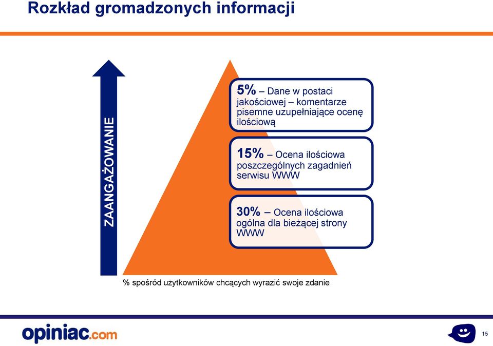 ilościowa poszczególnych zagadnień serwisu WWW 30% Ocena ilościowa