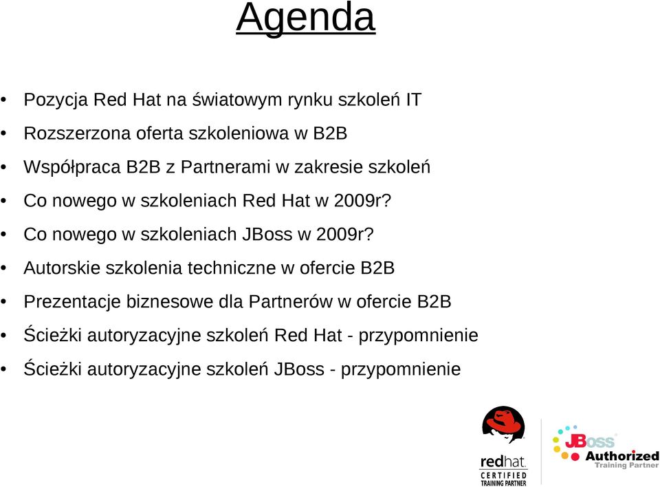 Co nowego w szkoleniach JBoss w 2009r?