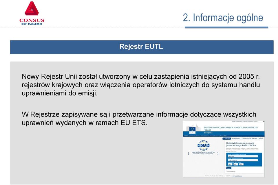 rejestrów krajowych oraz włączenia operatorów lotniczych do systemu handlu