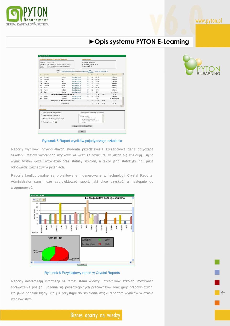 Raporty konfigurowalne są projektowane i generowane w technologii Crystal Reports. Administrator sam może zaprojektować raport, jaki chce uzyskać, a następnie go wygenerować.