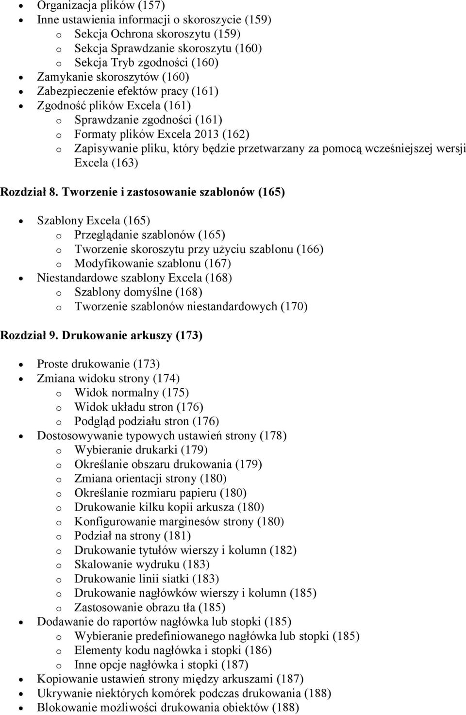 wcześniejszej wersji Excela (163) Rozdział 8.