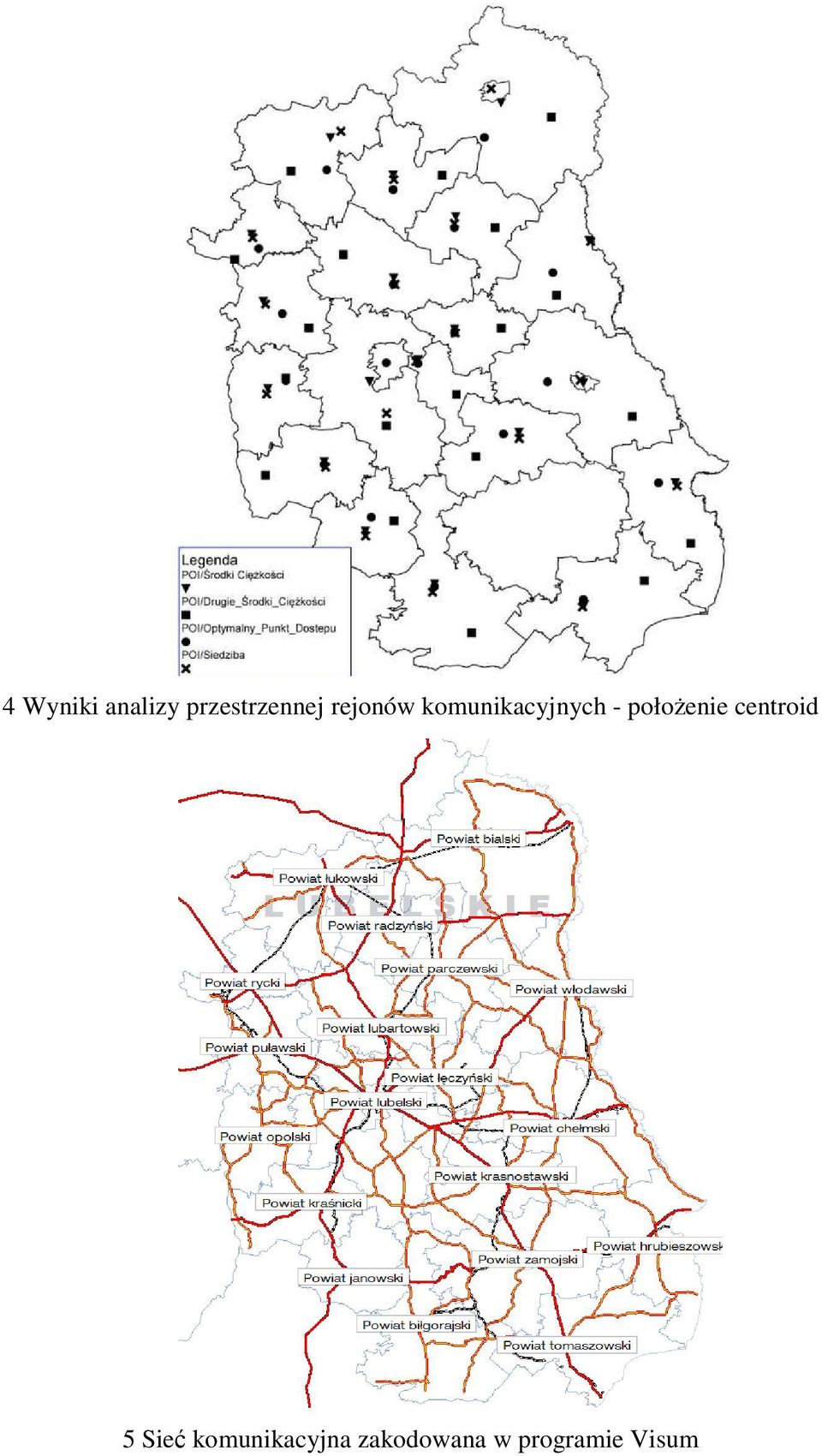 położenie centroid 5 Sieć