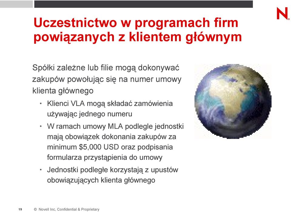 umowy MLA podlegle jednostki mają obowiązek dokonania zakupów za minimum $5,000 USD oraz podpisania formularza