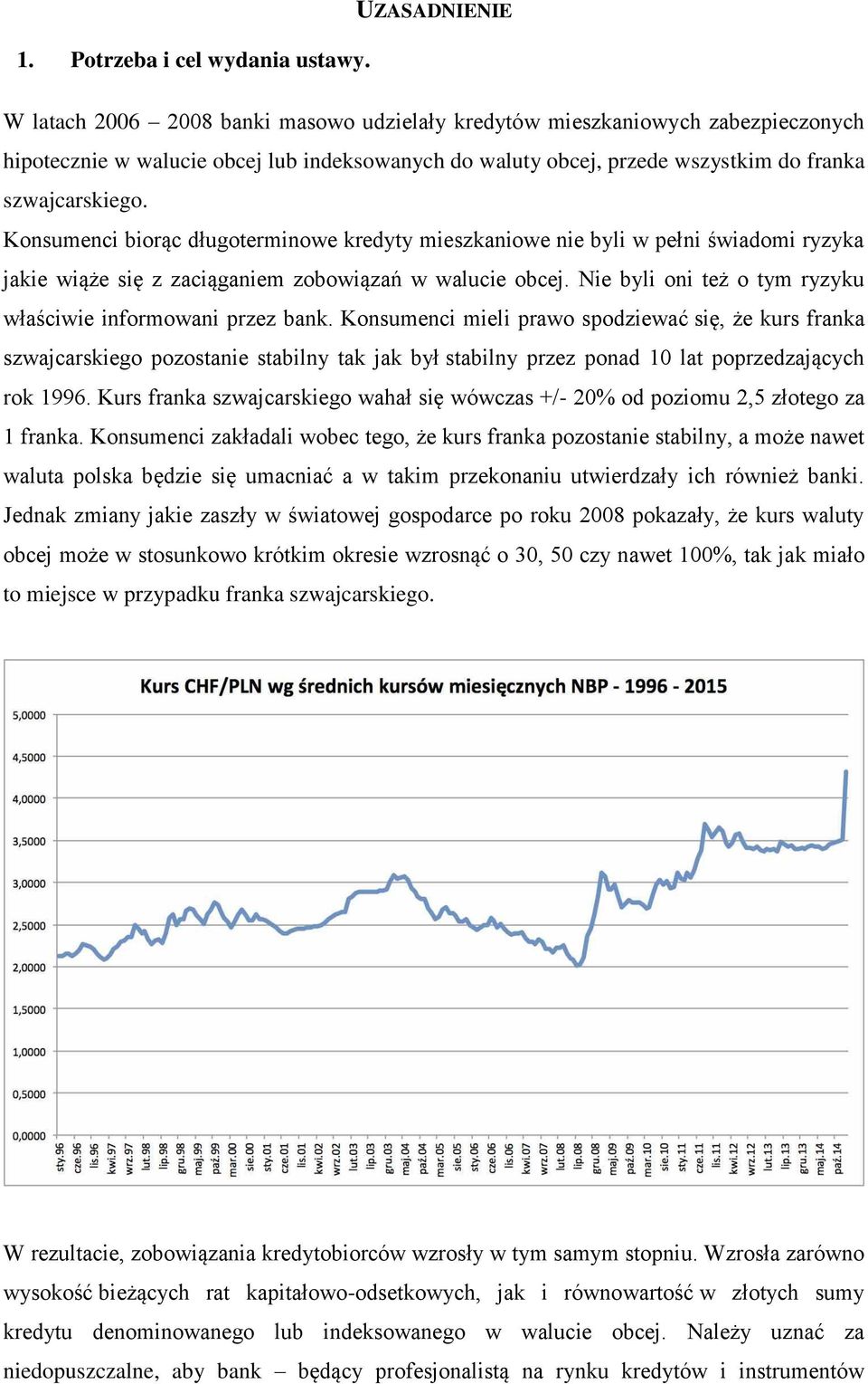 Konsumenci biorąc długoterminowe kredyty mieszkaniowe nie byli w pełni świadomi ryzyka jakie wiąże się z zaciąganiem zobowiązań w walucie obcej.