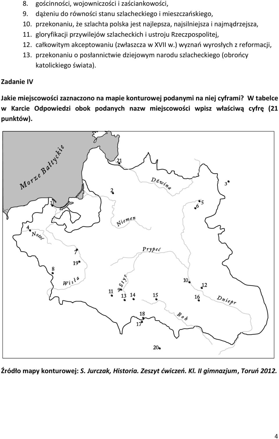 całkowitym akceptowaniu (zwłaszcza w XVII w.) wyznań wyrosłych z reformacji, 13. przekonaniu o posłannictwie dziejowym narodu szlacheckiego (obrońcy katolickiego świata).