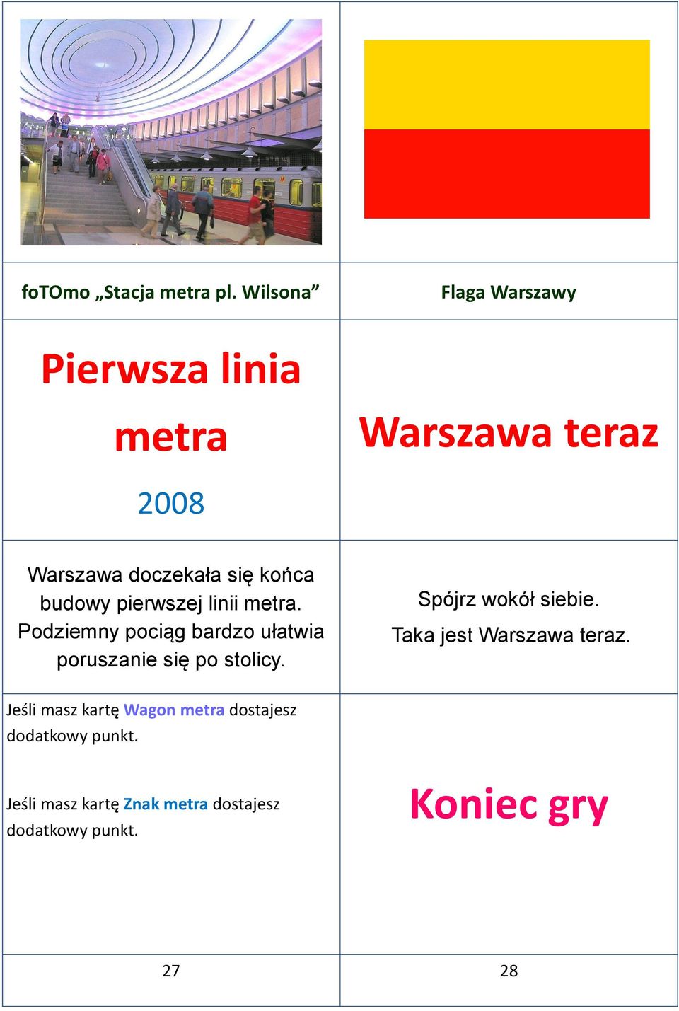 końca budowy pierwszej linii metra.