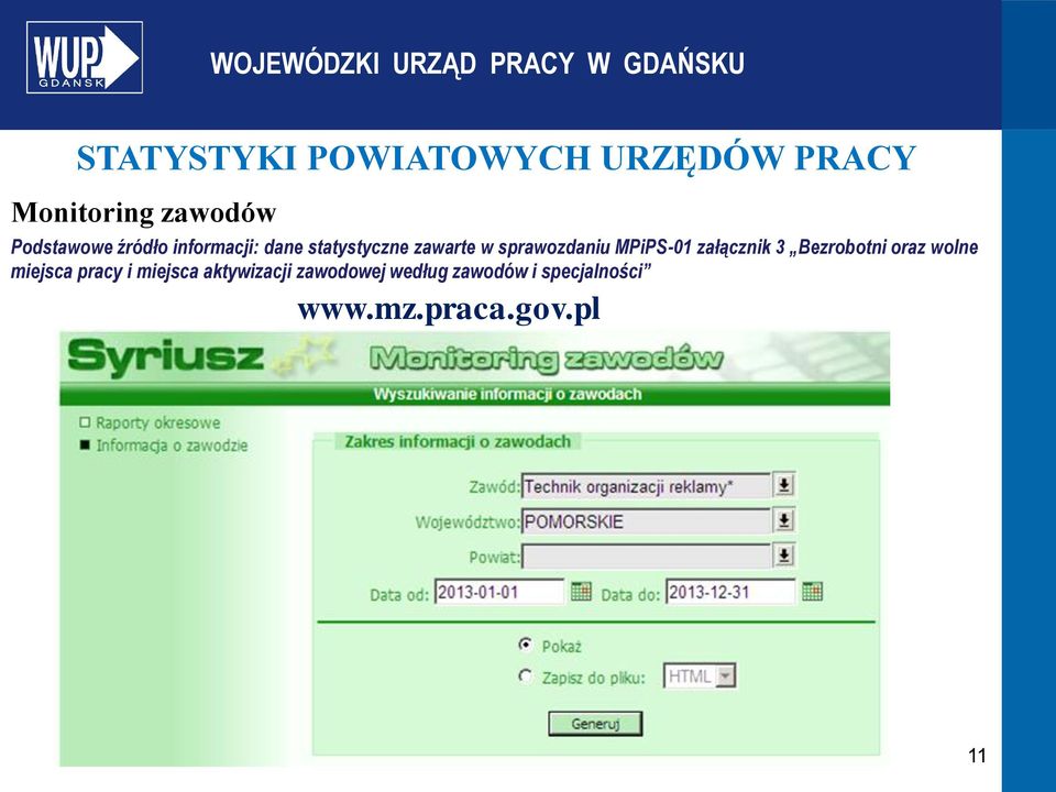 MPiPS-01 załącznik 3 Bezrobotni oraz wolne miejsca pracy i miejsca