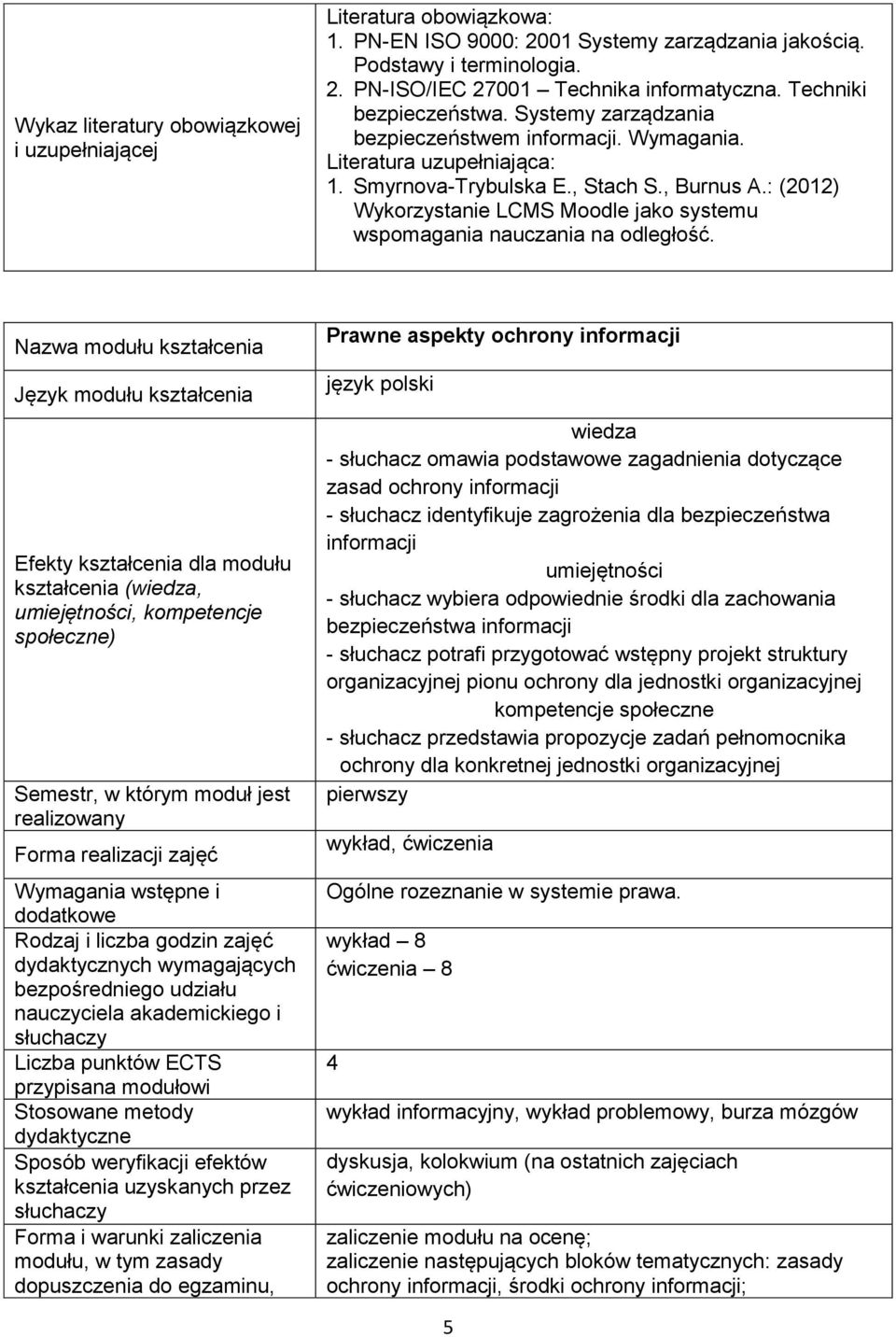 : (2012) Wykorzystanie LCMS Moodle jako systemu wspomagania nauczania na odległość.