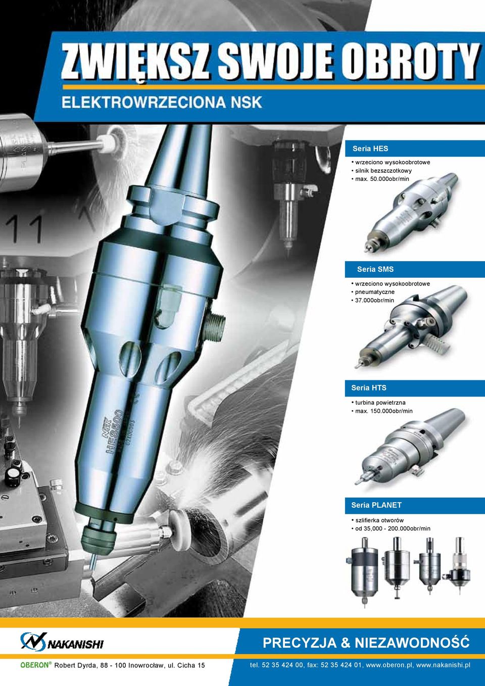 000obr/min Seria HTS turbina powietrzna max. 150.