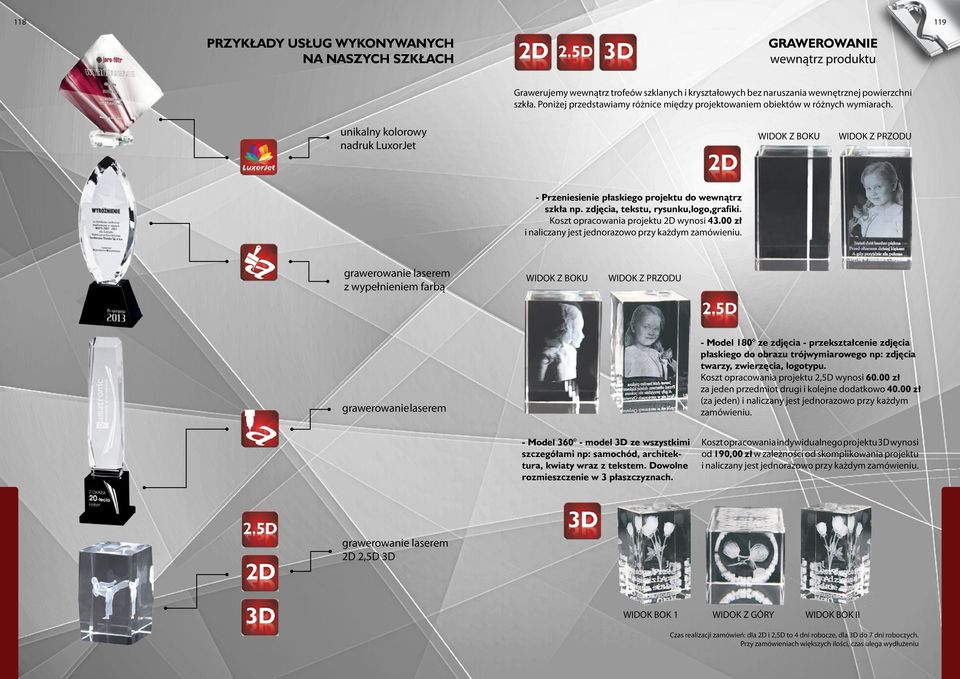 zdjęcia, tekstu, rysunku,logo,grafiki. Koszt opracowania projektu 2D wynosi 43.00 zł i naliczany jest jednorazowo przy każdym zamówieniu.