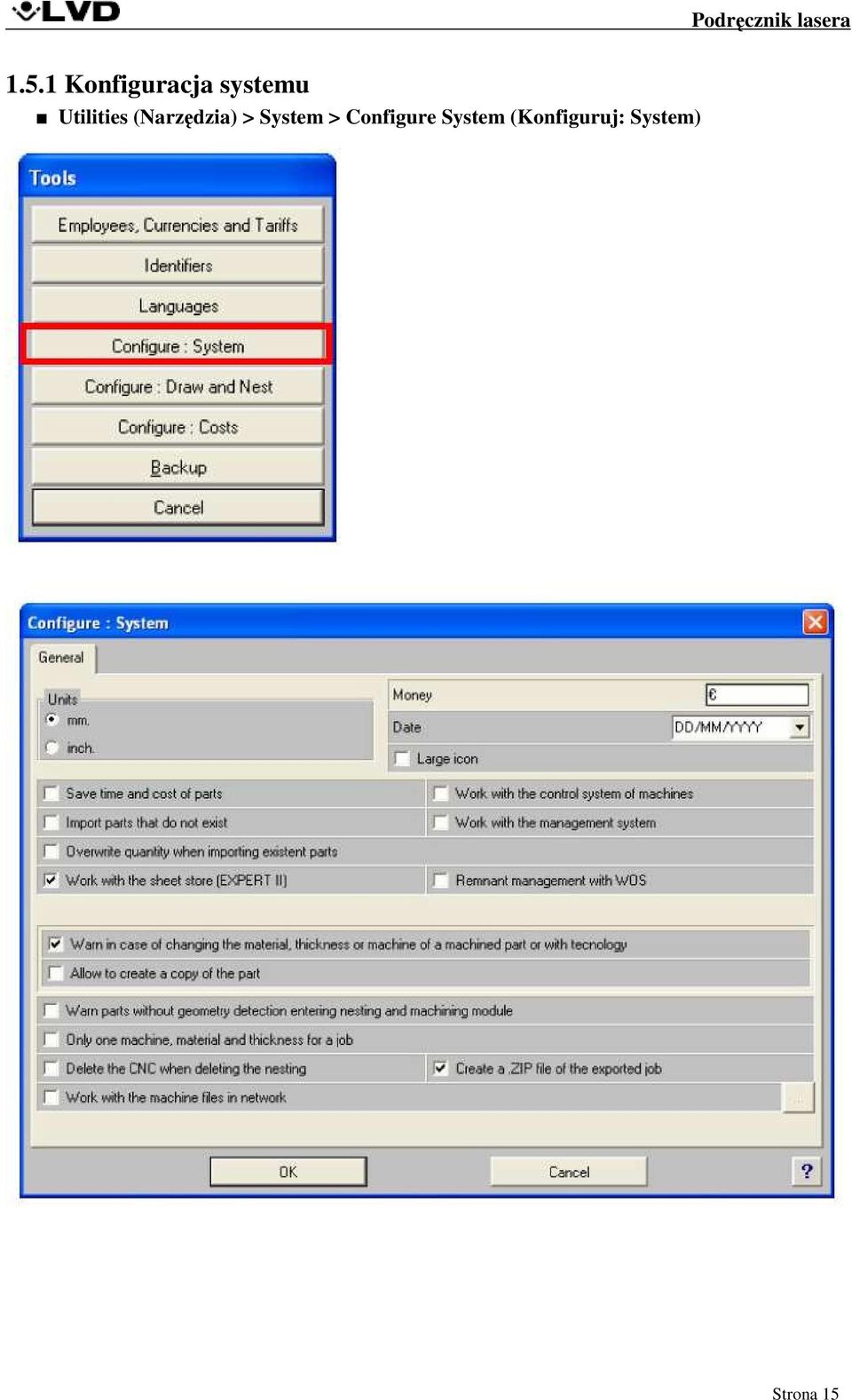 System > Configure System