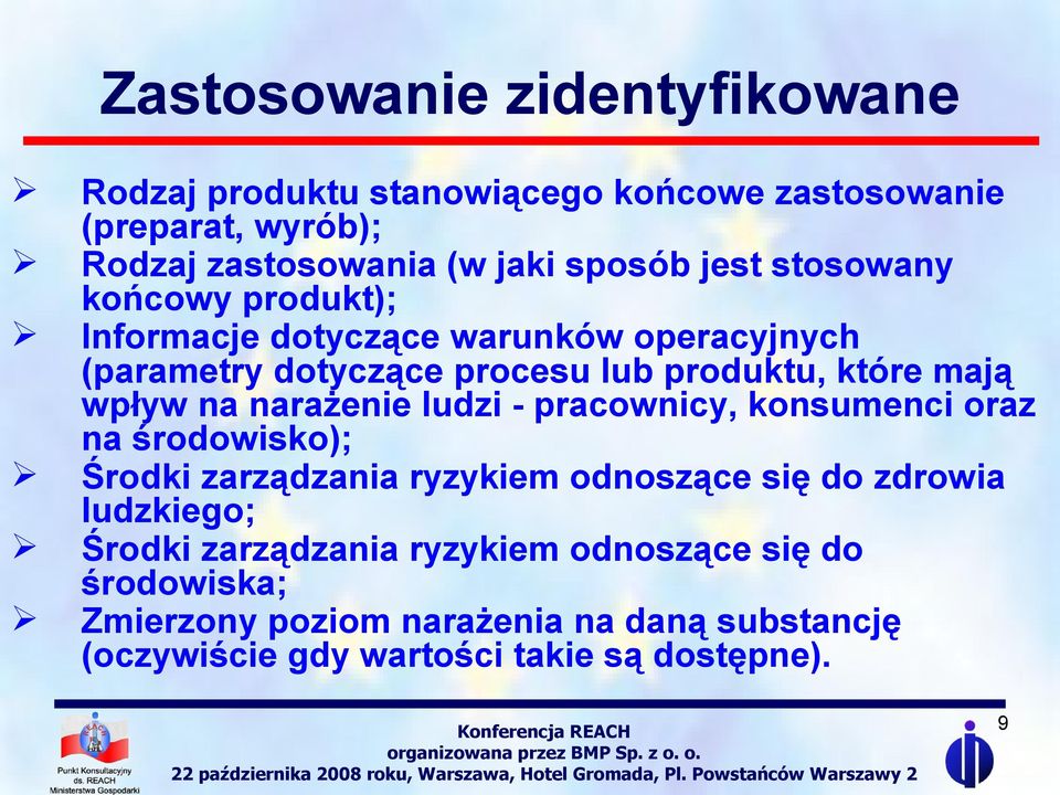 na narażenie ludzi - pracownicy, konsumenci oraz na środowisko); Środki zarządzania ryzykiem odnoszące się do zdrowia ludzkiego; Środki