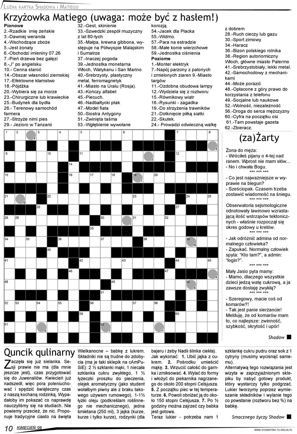 -Budynek dla bydła 26.- Terenowy samochód farmera 27.-Strzyże nimi pies 29.- Jezioro w Tanzanii 32.-Gest, skinienie 33.-Szwedzki zespół muzyczny z lat 80-tych 35.