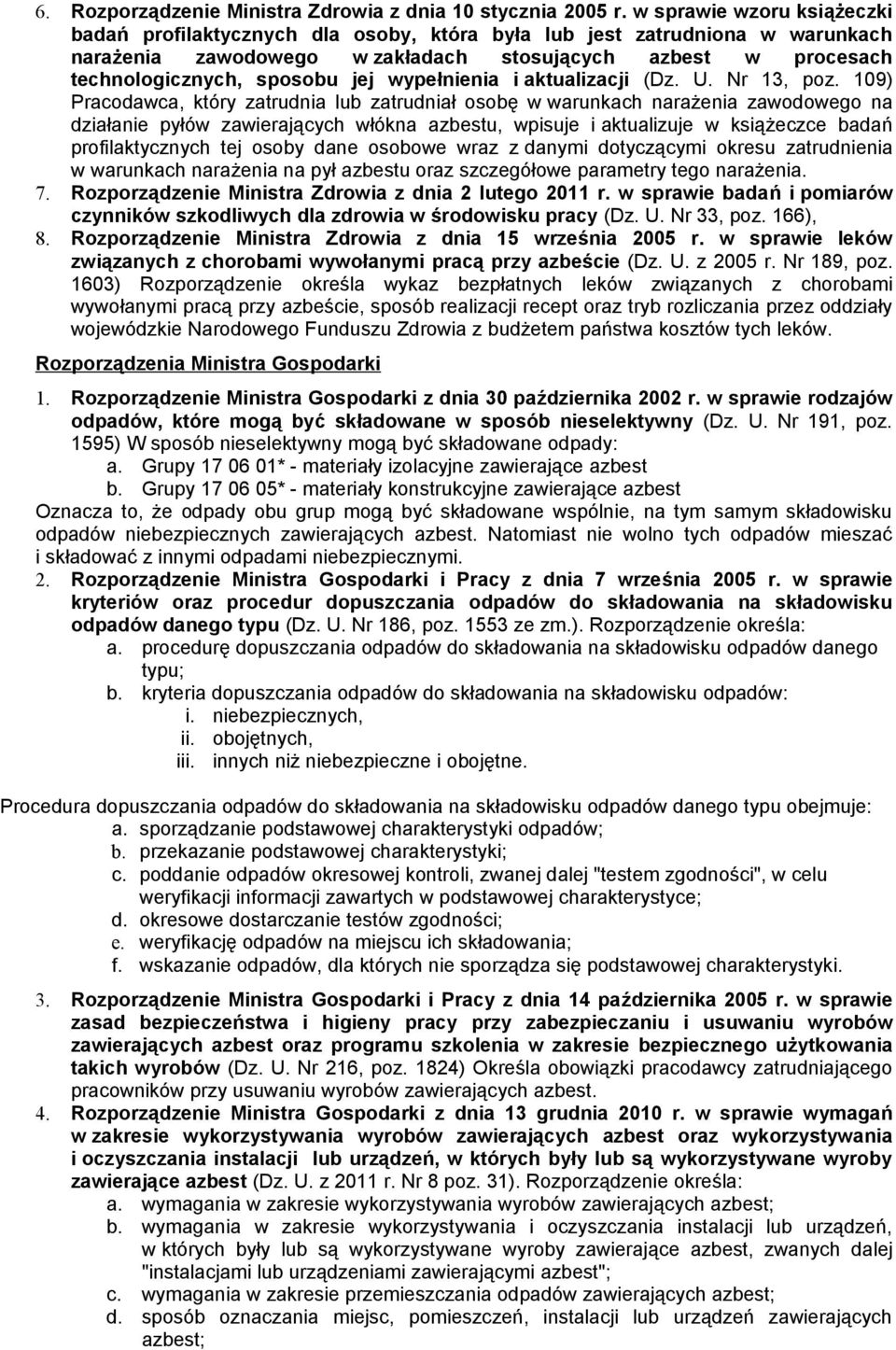 wypełnienia i aktualizacji (Dz. U. Nr 13, poz.
