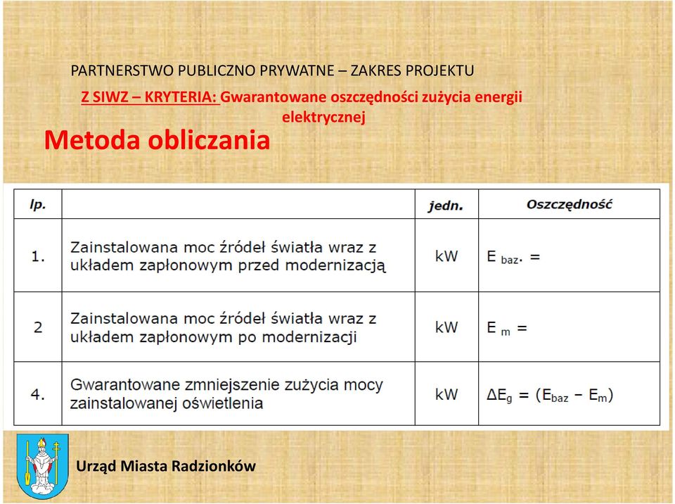 Gwarantowane oszczędności zużycia