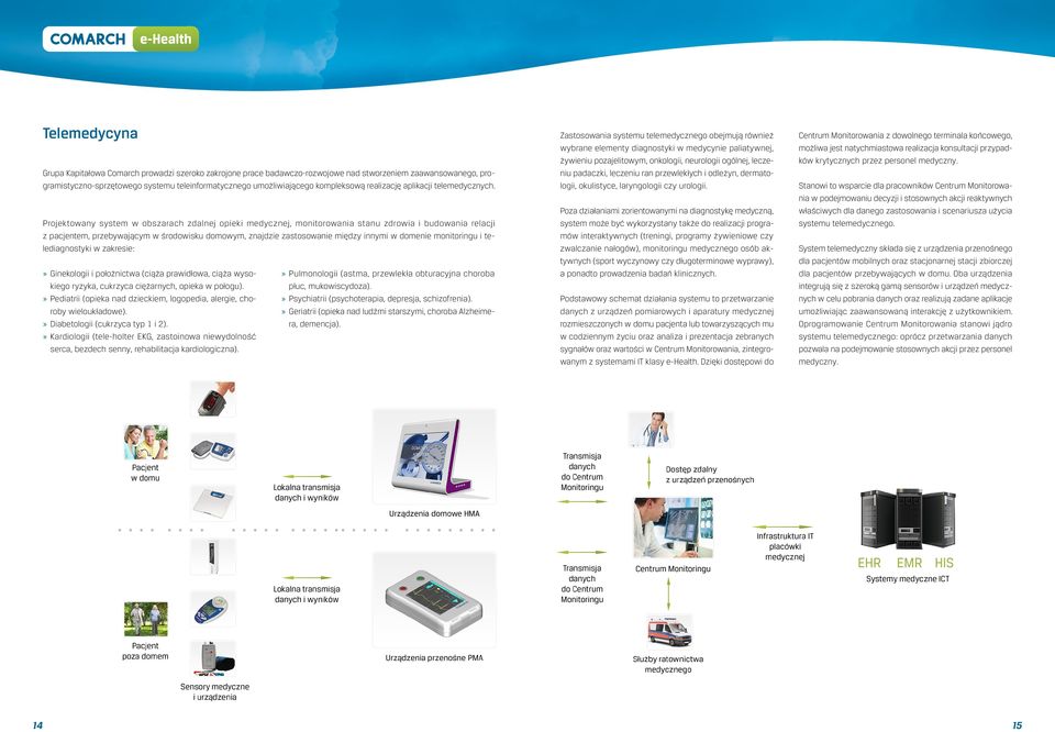 Projektowany system w obszarach zdalnej opieki medycznej, monitorowania stanu zdrowia i budowania relacji z pacjentem, przebywającym w środowisku domowym, znajdzie zastosowanie między innymi w