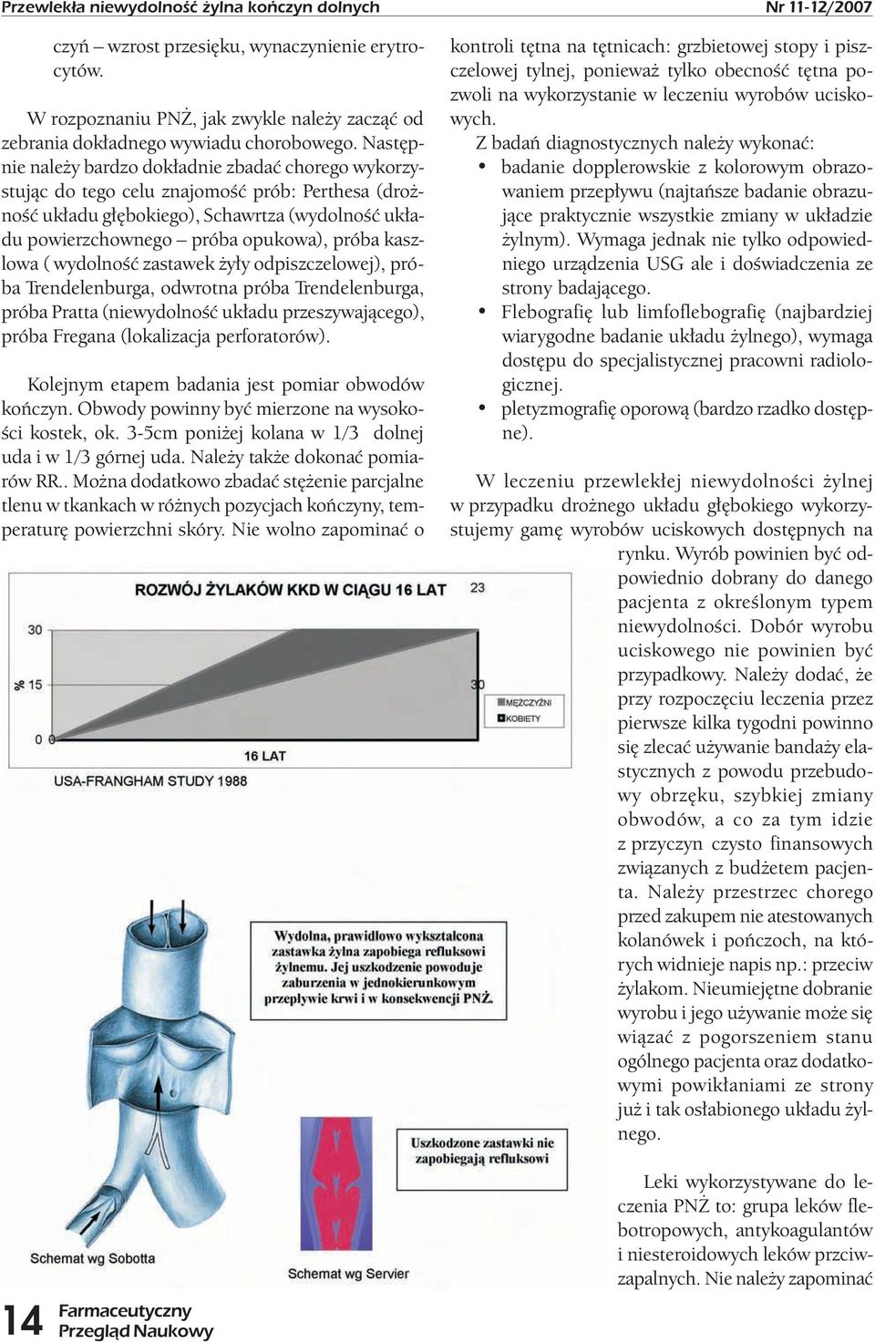 kaszlowa ( wydolność zastawek żyły odpiszczelowej), próba Trendelenburga, odwrotna próba Trendelenburga, próba Pratta (niewydolność układu przeszywającego), próba Fregana (lokalizacja perforatorów).