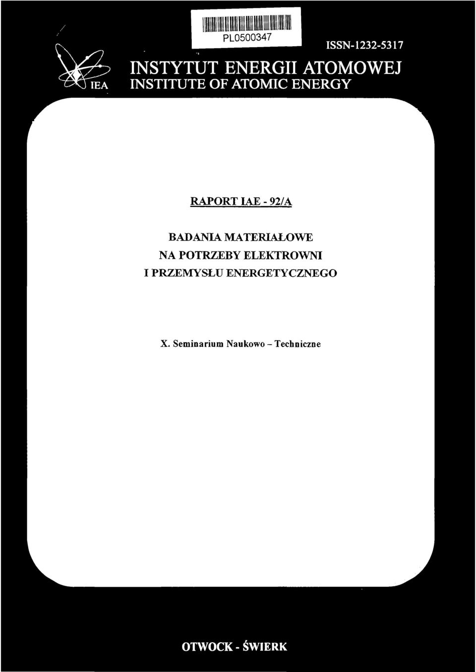 MATERIAŁOWE NA POTRZEBY ELEKTROWNI I PRZEMYSŁU